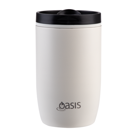 Stainless Steel Double Wall Insulated Travel Cup W/ Leakproof Slide Action Lid 300ml