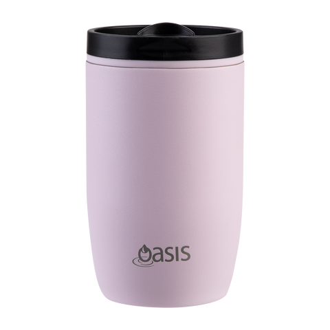 Stainless Steel Double Wall Insulated Travel Cup W/ Leakproof Slide Action Lid 300ml