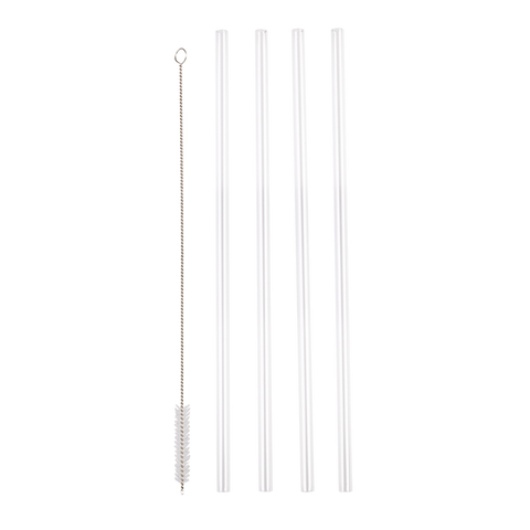 'Commuter' Travel Tumbler Straws Set 4 W/ Cleaning Brush