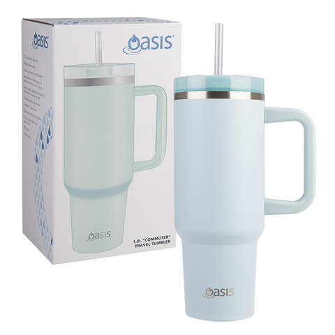 Stainless Steel Double Wall Insulated 'Commuter' Travel Tumbler 1.2l