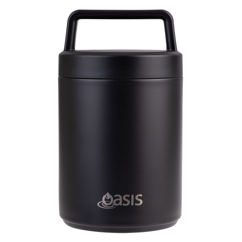 Stainless Steel Double Wall Insulated Food Flask W/ Handle & Spoon 480ml