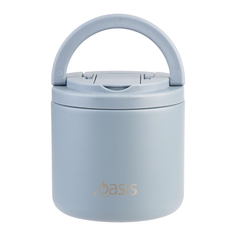 Stainless Steel Double Wall Insulated Food Flask with Quick Release Lid & Spork 500ml