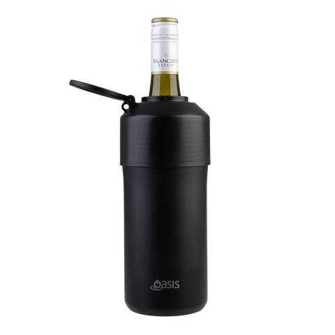 Stainless Steel Double Wall Insulated Adjustable Wine Cooler