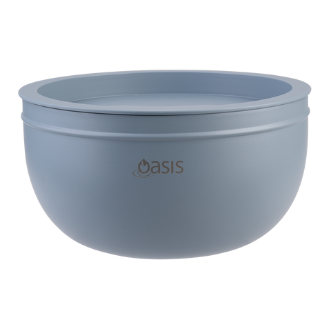 Stainless Steel Double Wall Salad Bowl W/ Lid 2.8l