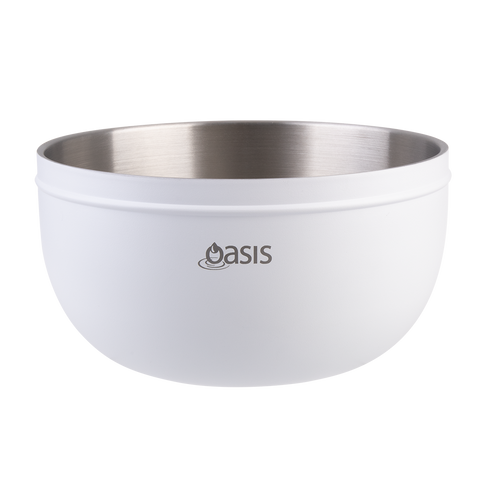 Stainless Steel Double Wall Salad Bowl W/ Lid 2.8l