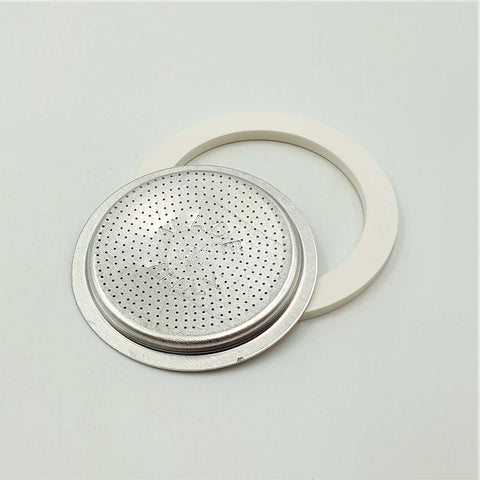 1 Silicon Gasket + 1 Filter 3/4 Cups - Aluminium