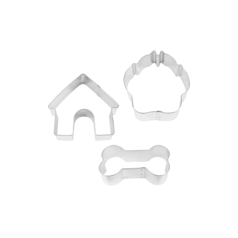 Stainless Steel Dog Cookie Cutter Set 3