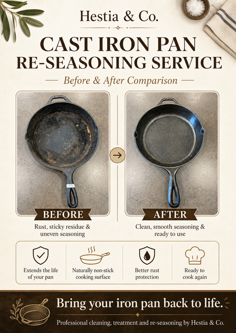 Iron Pan Re-Seasoning Service