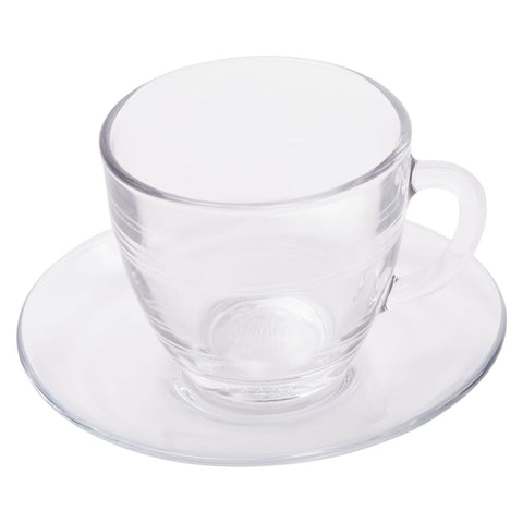 Gigogne Clear Cup & Saucer 220ml Set/6