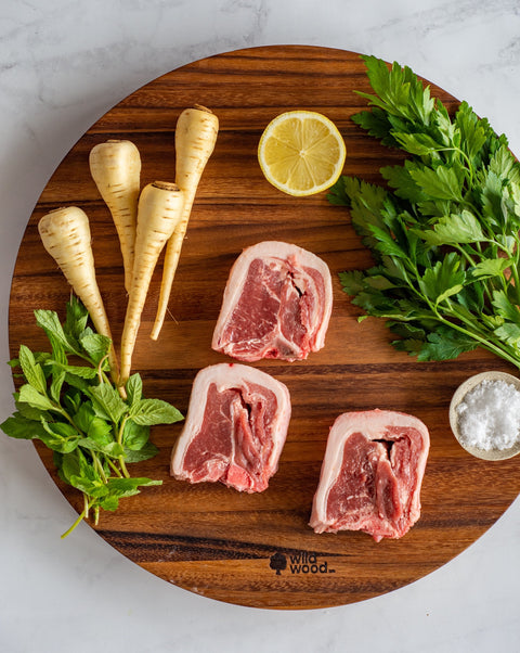 Stockton Display & Cutting Board with Stainless Steel Band
