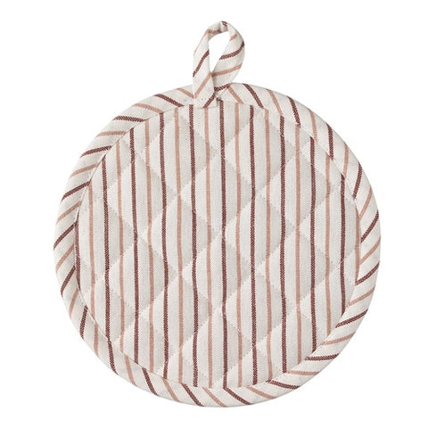 Trattoria Set Of 2 Round Pot Holders Rust