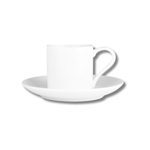 Straight Demi Cup & Saucer 100ml New Bone