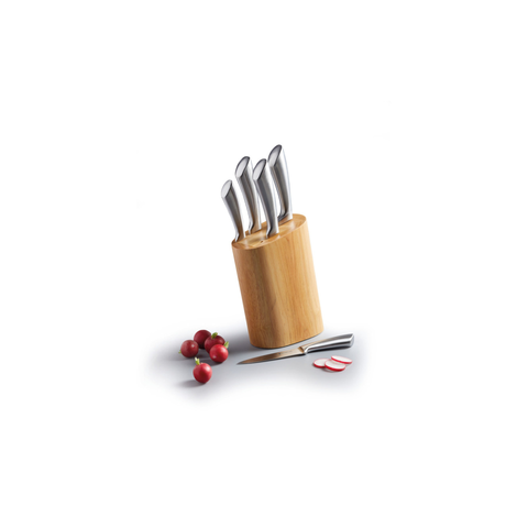 Cortes 5pc Knife + Block Set