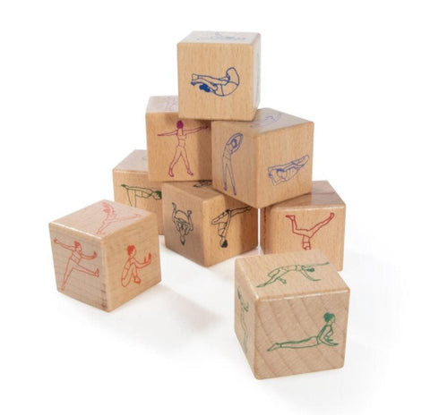 IS GIFT Wooden Yoga Dice Set
