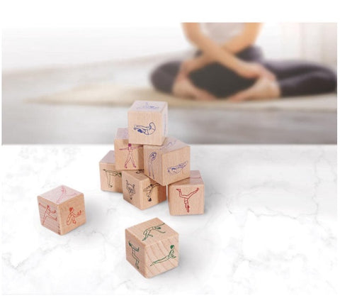 IS GIFT Wooden Yoga Dice Set