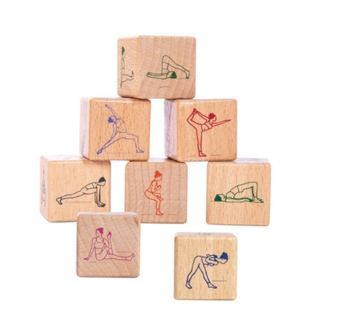 IS GIFT Wooden Yoga Dice Set