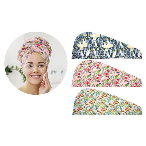 Aus Collection Turban Towel - Birds