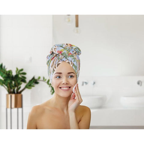Aus Collection Turban Towel - Birds