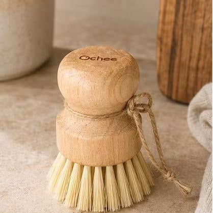 Klean Natural Wooden Short-Handle Plastic-free Dish/Pot Brush
