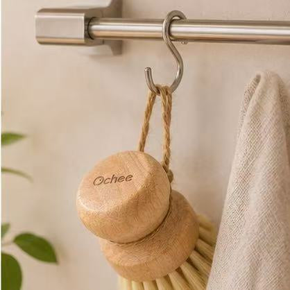 Klean Natural Wooden Short-Handle Plastic-free Dish/Pot Brush