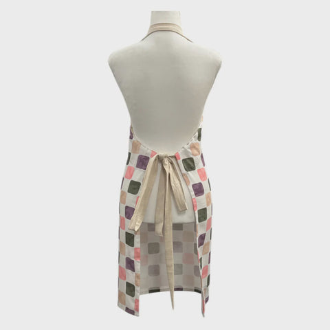 Joya Checkered Apron 83x68x0.2cm Pink Purple Multi