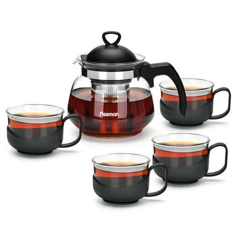 Fissman 5Pc Glass Tea Set