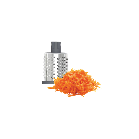 3 Blade Drum Grater with Lockable Suction Base - White/Grey