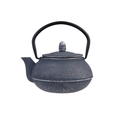 Teaology Cast Iron Teapot 600ml -Beaded White/Gold