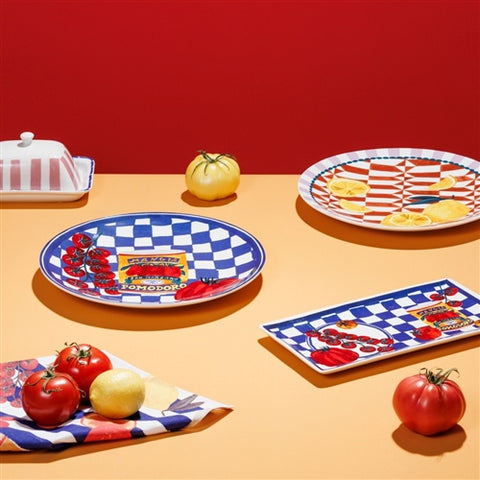 Valentina Round Platter Tomato