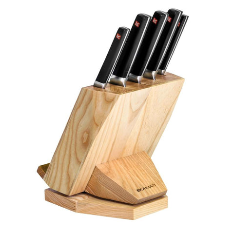 6 Piece Knife Block Set With Revolving Block