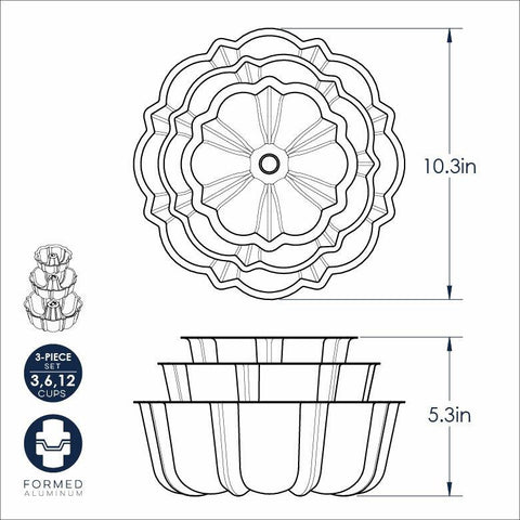 Tiered Bundt 3 - Piece Set