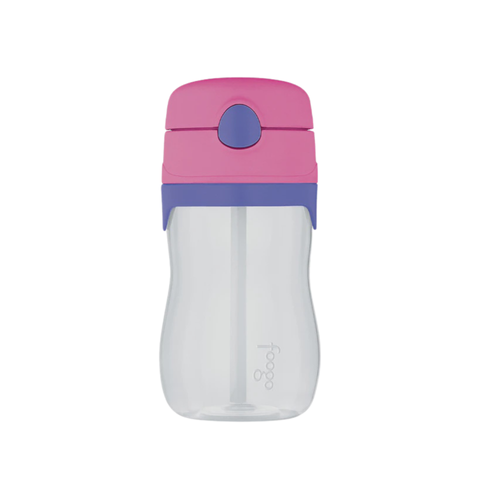 360ml Foogo Bpa Free Tritan Drink Bottle With Straw - Pink