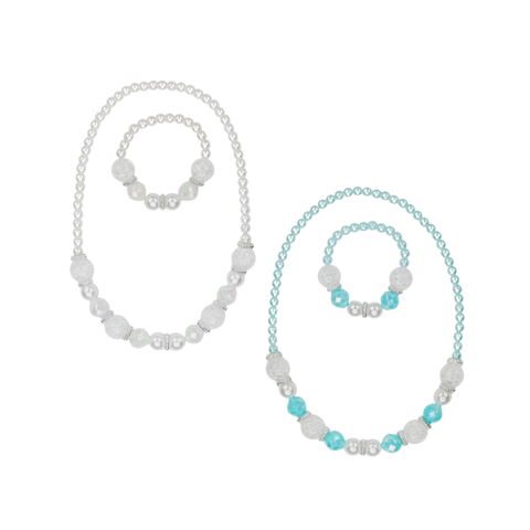 Snow Princess Necklace & Bracelet Set