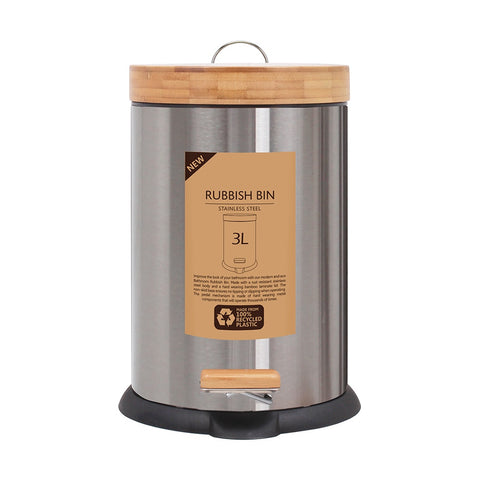 Eco Basics Rubbish Bin 3L - Stainless Steel