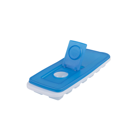 Appetito Ice Cube Tray With Pour Through Lid Blue