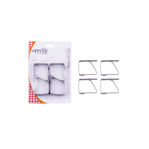 Stainless Steel Tablecloth Clips Set 4