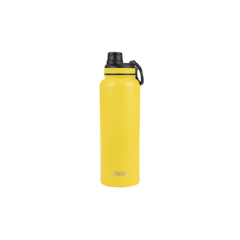 Stainless Steel Double Wall Insulated Sports Bottle W/Screw Cap Neon Yellow