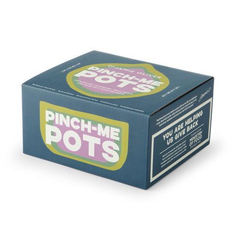 Big Love Stoneware Pinch-Me Pots, Set of Three, Gift Boxed