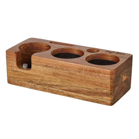 Espresso Tamper Station Acacia Wood Brown