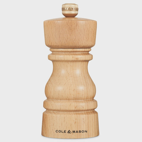 London Natural Beech Salt Mill - 13cm