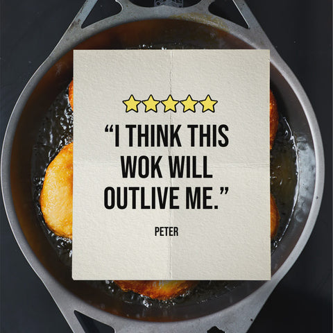 AUS-ION Iron Dual Handle Wok - 30cm
