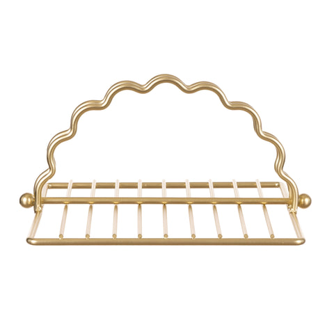 Scalloped Napkin Holder Gold