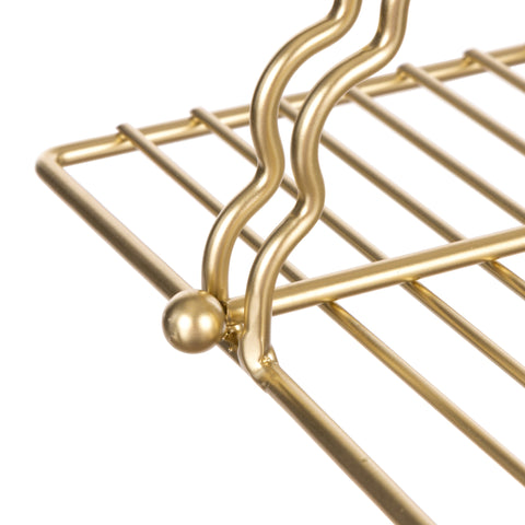 Scalloped Napkin Holder Gold