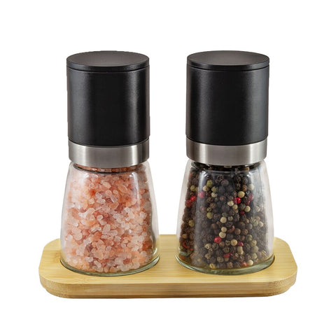 3 Piece Atlas Upside-Down Mill Set (Gourmet Peppercorn & Himalayan Mineral Salt)