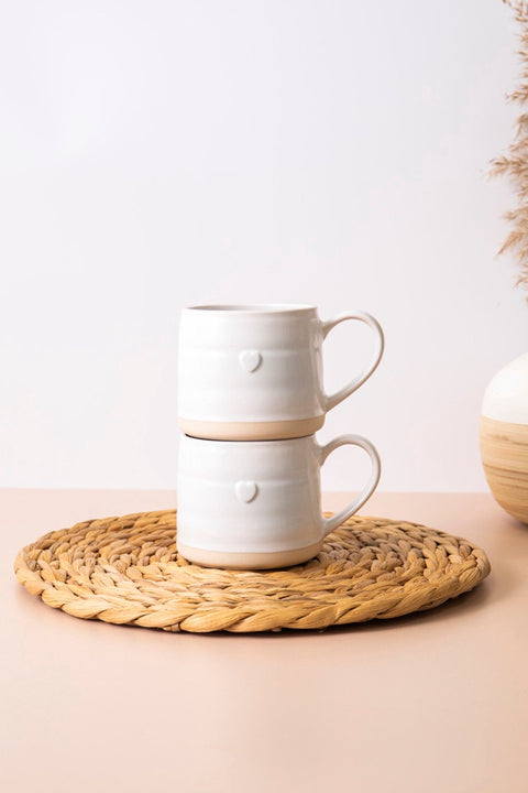 Heart Mugs 2pc Set - 380ml