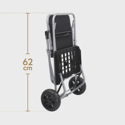 Handy Trolley With Seat - Black