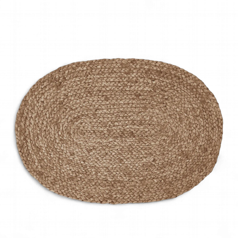 Madden Jute Placemat 4 Pack Oval 35x50cm Natural