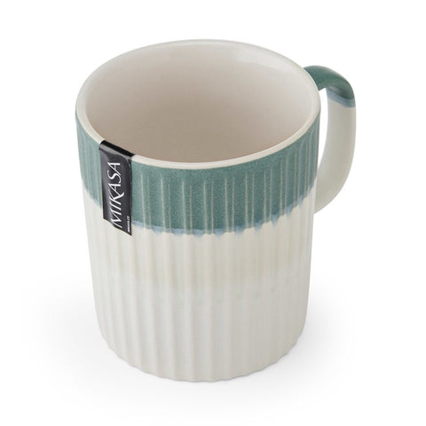 Stoneware Mug, Green Textured, 410ml, Labelled