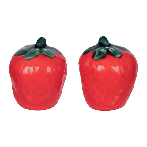 Strawberry Fields Salt and Pepper Shakers Red & Green