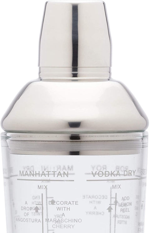 Cocktail Shaker SS Glass 700ml